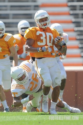 Vol RB Alden Hill. Photo by Randy Sartin