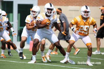 VIDEO: Vol QBs and newcomers in action.