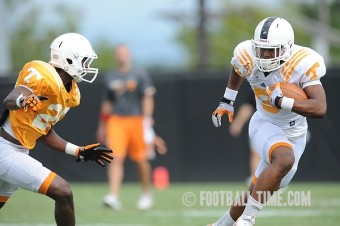 Vol Practice Video: 11-on-11, QB, WR, and RB drills.